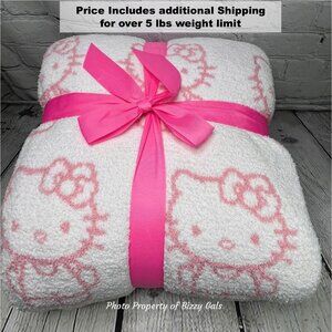 Hello Kitty White & Pink THICK Sherpa FULL/QUEEN Blanket